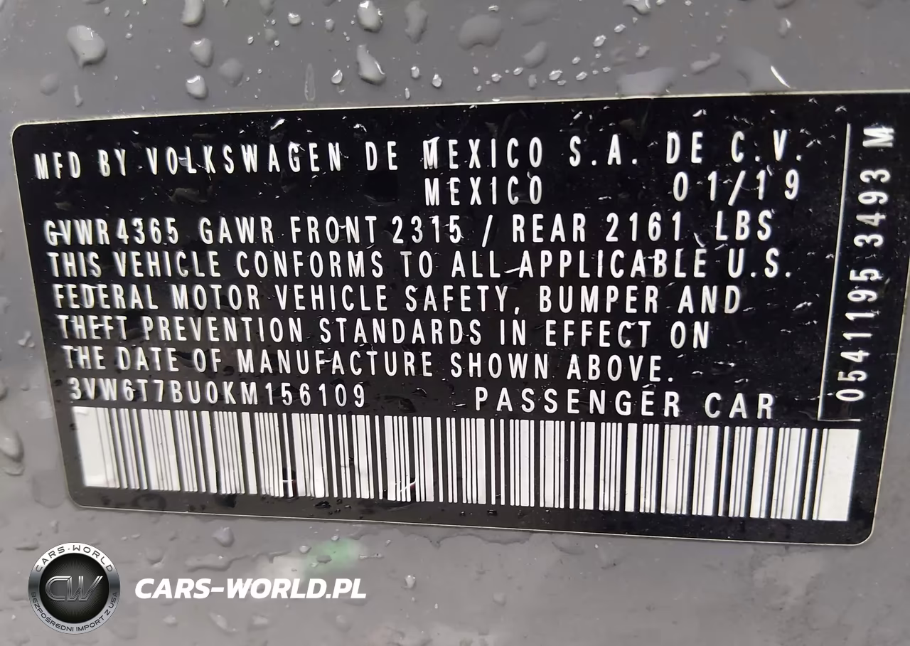 2019 Volkswagen Jetta Gli 2.0T 35Th Anniversary Edition-2.0T Autobahn-2.0T S VIN:3VW6T7BU0KM156109 - 9