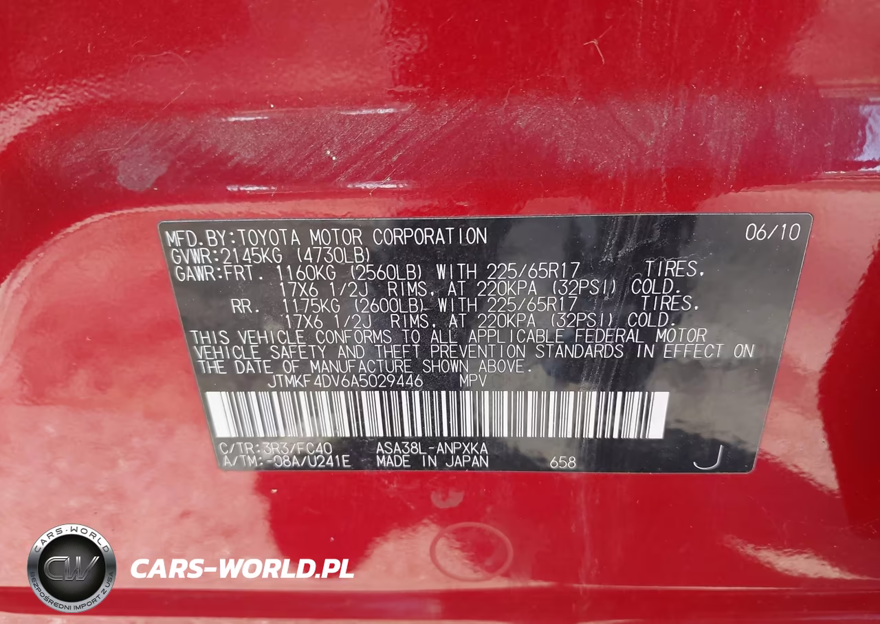 2010 Toyota Rav4 VIN:JTMKF4DV6A5029446 - 9