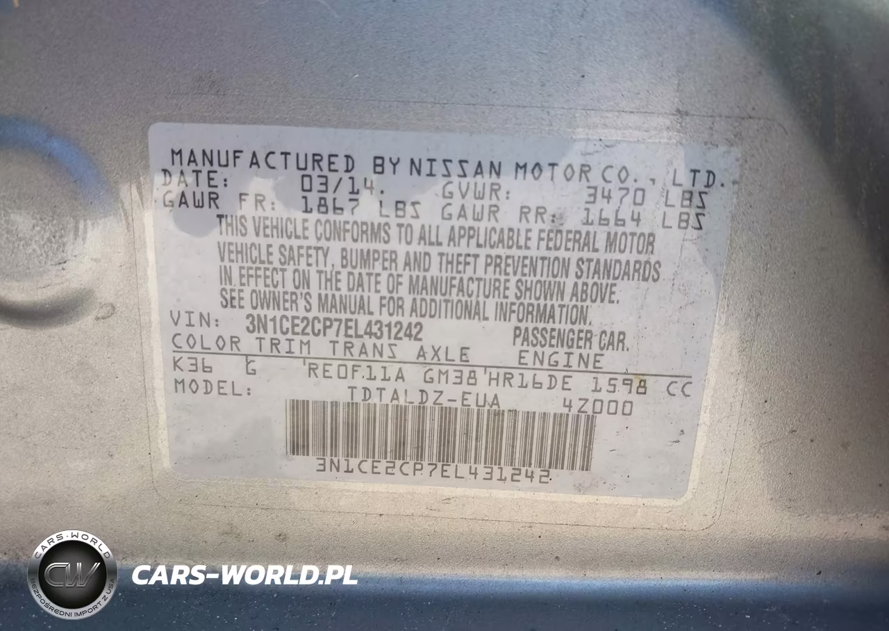 2014 Nissan Versa Note Sv VIN:3N1CE2CP7EL431242 - 9