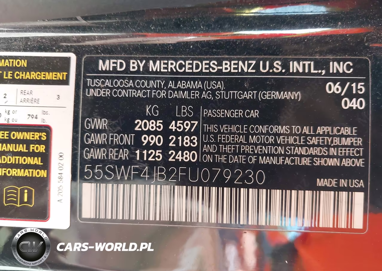 2015 Mercedes-Benz C 300 VIN:55SWF4JB2FU079230 - 9