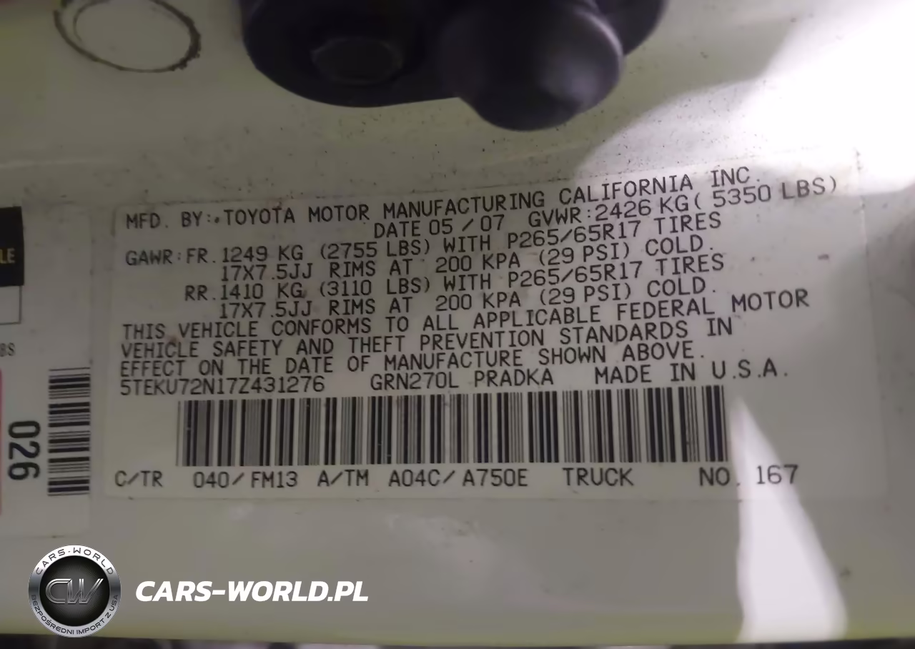 2007 Toyota Tacoma Prerunner V6 VIN:5TEKU72N17Z431276 - 9