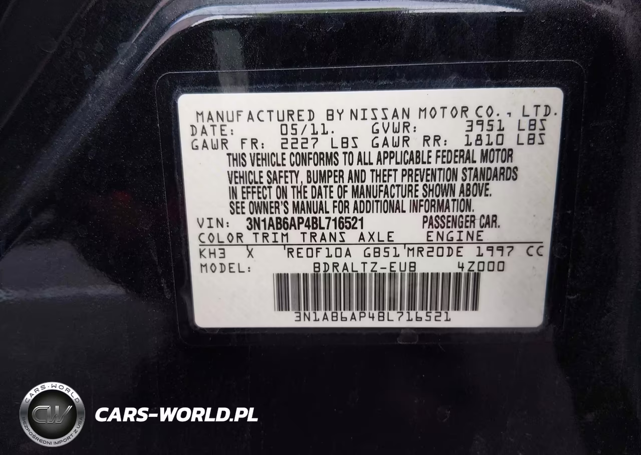 2011 Nissan Sentra 2.0Sr VIN:3N1AB6AP4BL716521 - 9