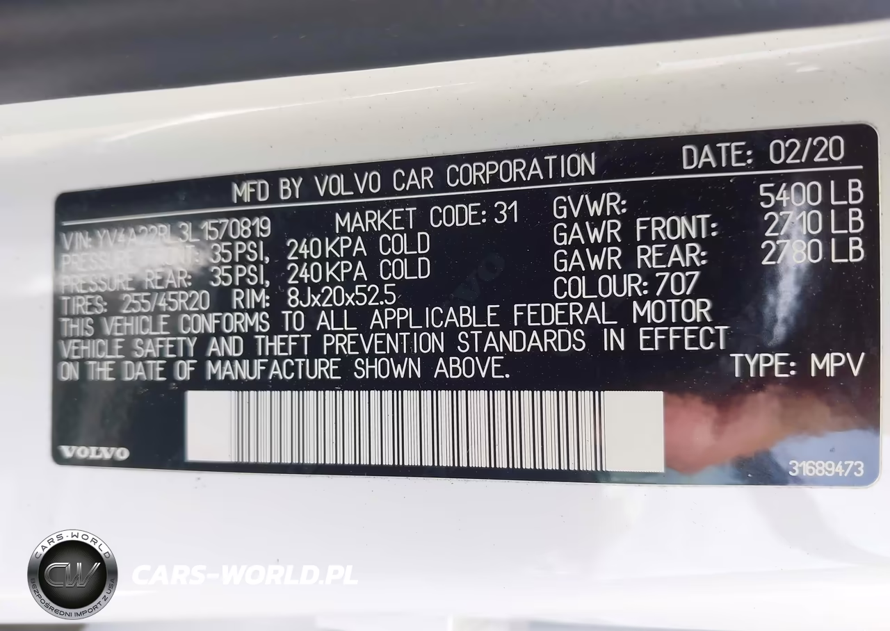 2020 Volvo Xc60 T6 Inscription VIN:YV4A22RL3L1570819 - 9