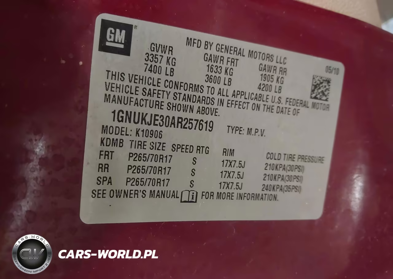 2010 Chevrolet Suburban 1500 Lt1 VIN:1GNUKJE30AR257619 - 9