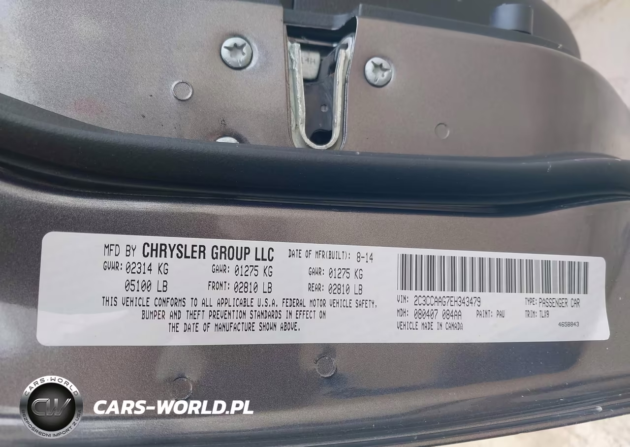 2014 Chrysler 300 VIN:2C3CCAAG7EH343479 - 9
