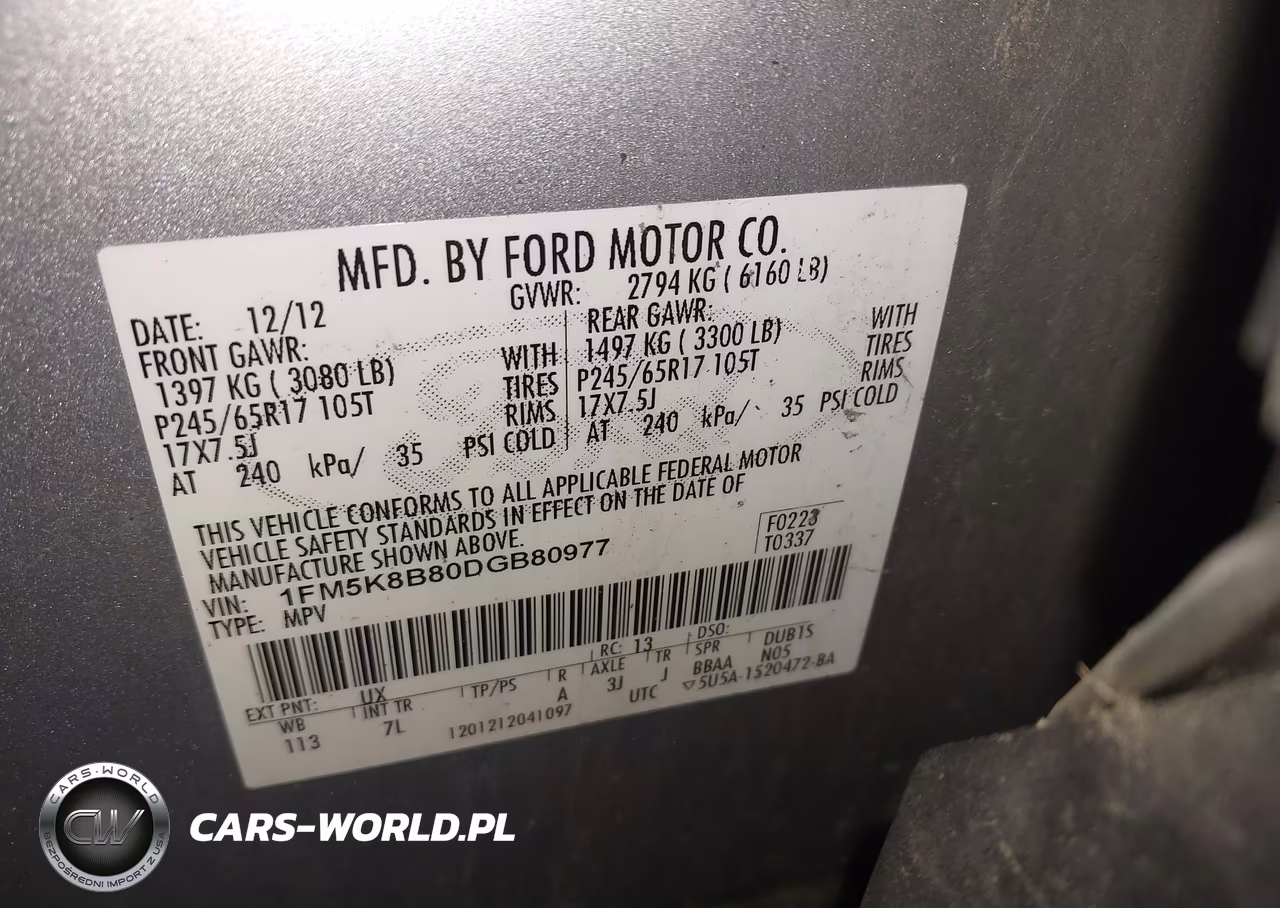 2013 Ford Explorer VIN:1FM5K8B80DGB80977 - 9