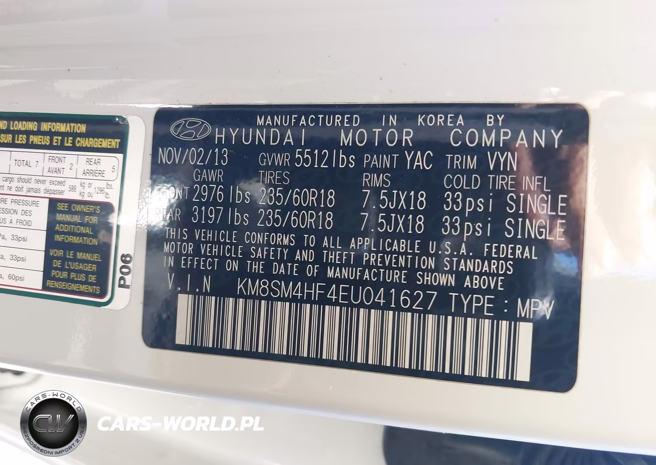 2014 Hyundai Santa Fe Gls VIN:KM8SM4HF4EU041627 - 9