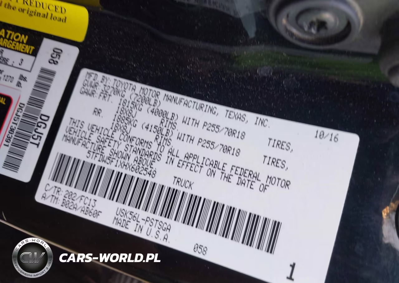 2017 Toyota Tundra Sr5 5.7L V8 VIN:5TFDW5F1XHX602548 - 9