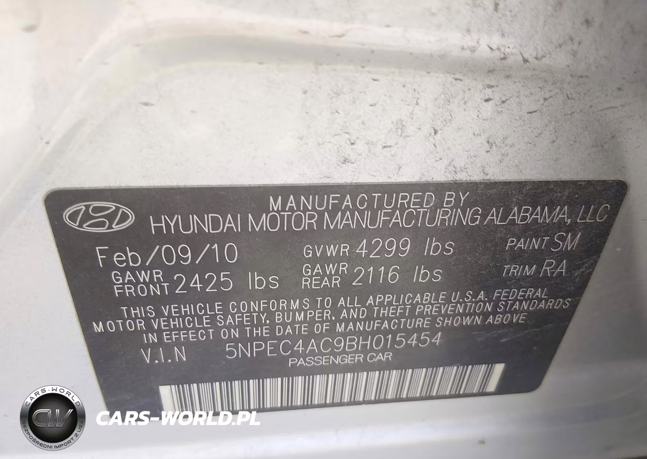 2011 Hyundai Sonata Limited VIN:5NPEC4AC9BH015454 - 9