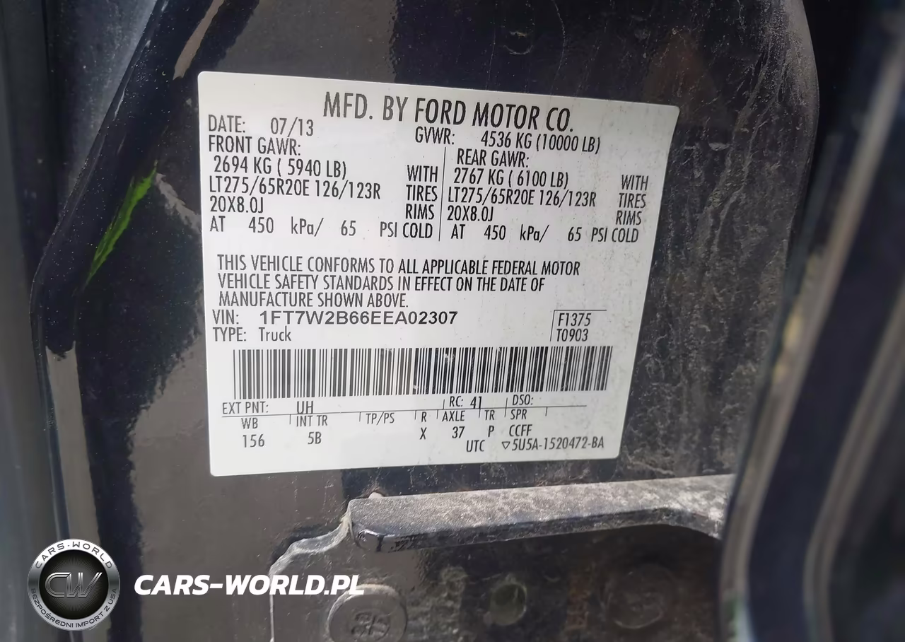 2014 Ford F-250 Lariat VIN:1FT7W2B66EEA02307 - 9