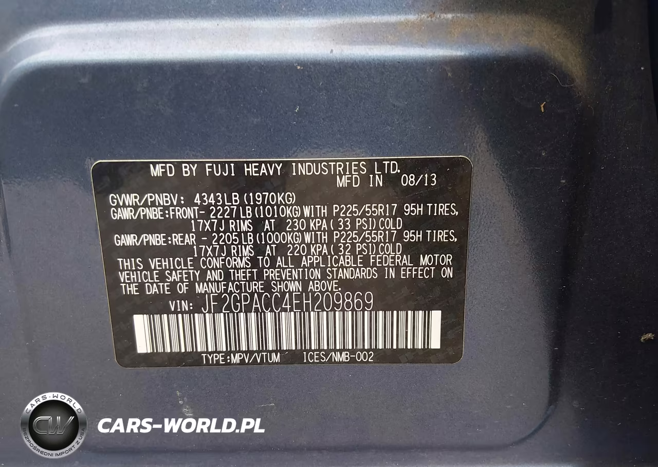 2014 Subaru Xv Crosstrek 2.0I Premium VIN:JF2GPACC4EH209869 - 9