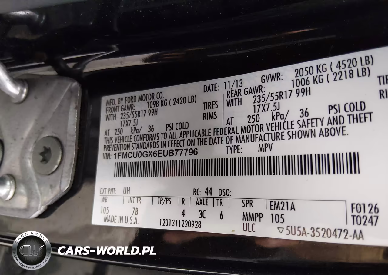 2014 Ford Escape Se VIN:1FMCU0GX6EUB77796 - 9