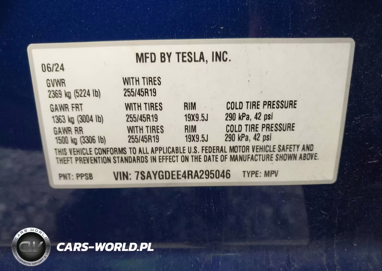 2024 Tesla Model Y Long Range Dual Motor All-Wheel Drive VIN:7SAYGDEE4RA295046 - 9