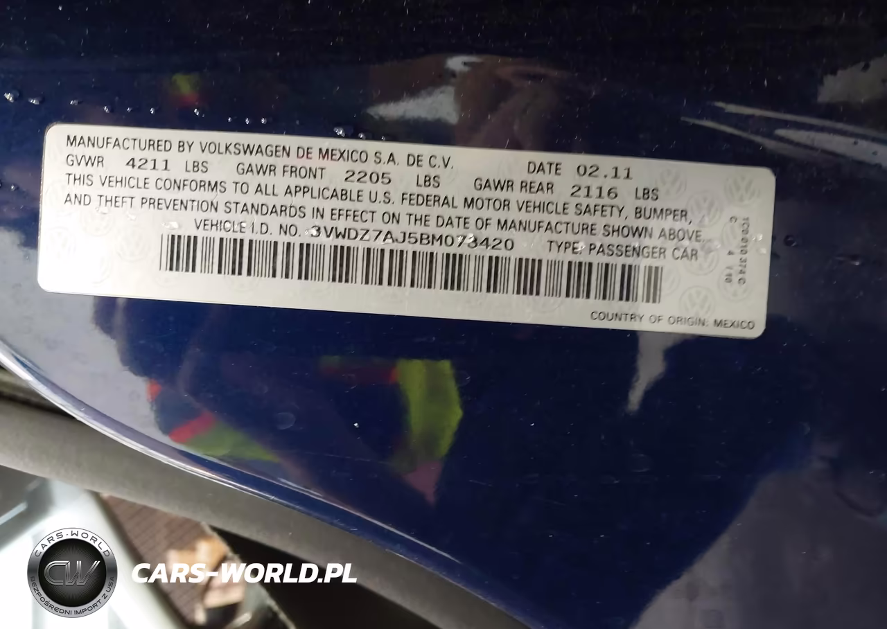 2011 Volkswagen Jetta 2.5L Se VIN:3VWDZ7AJ5BM073420 - 9