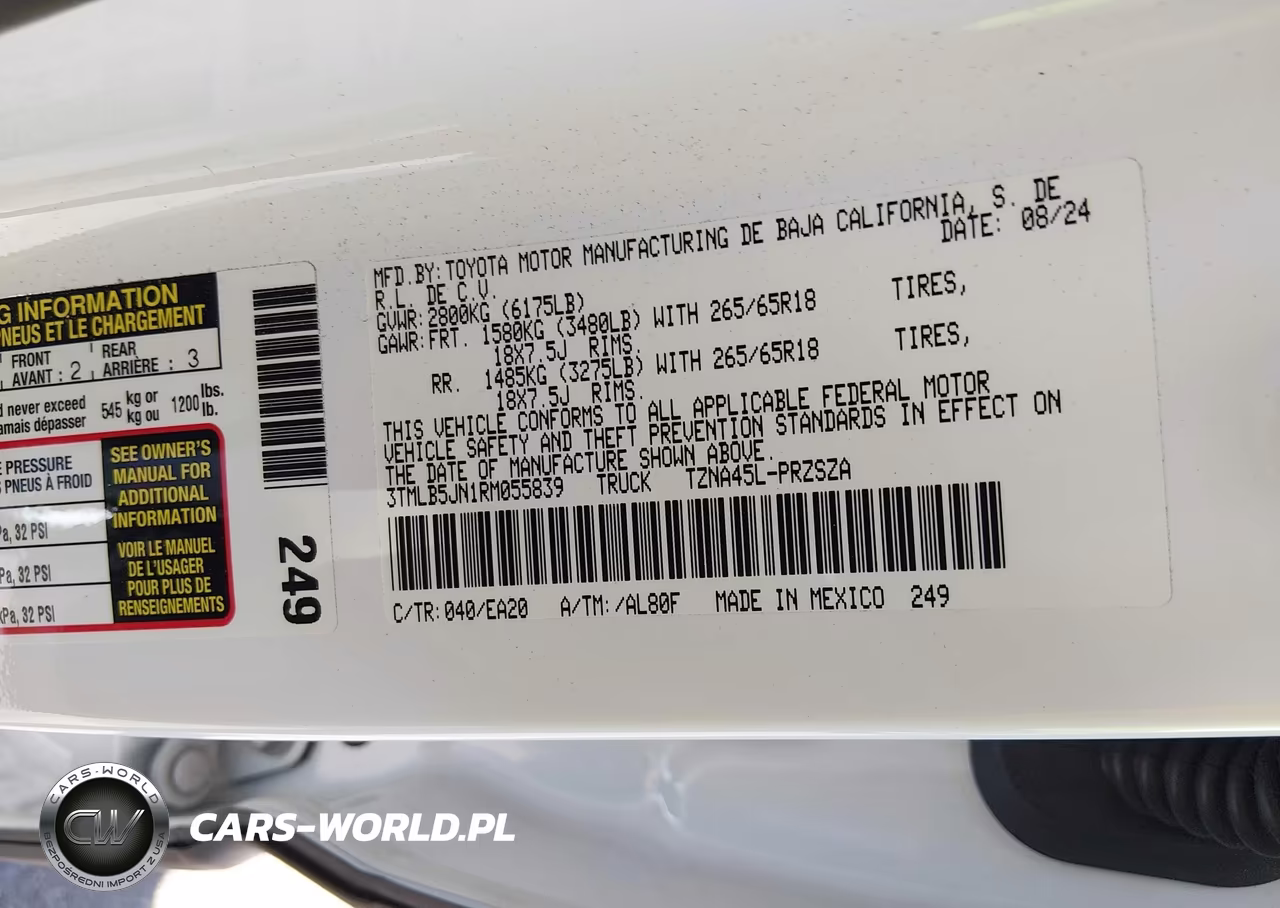 2024 Toyota Tacoma Trd Sport VIN:3TMLB5JN1RM055839 - 9