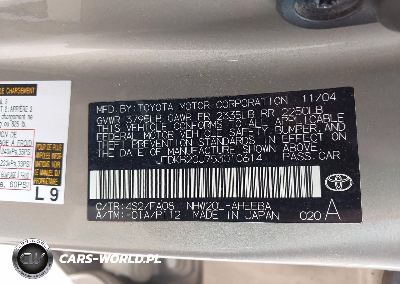 2005 Toyota Prius VIN:JTDKB20U753010614 - 9