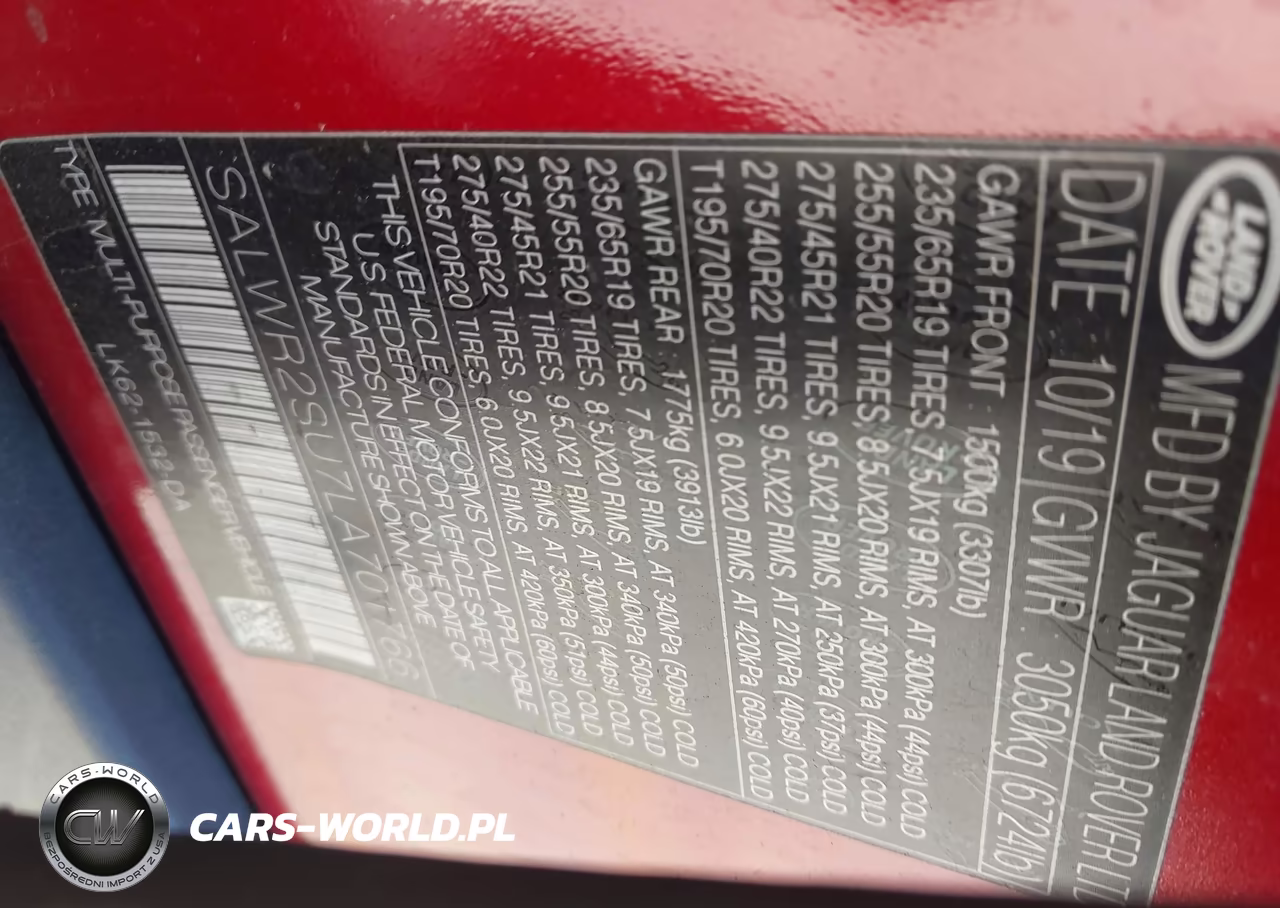 2020 Land Rover Range Rover Sport Hse Mhev VIN:SALWR2SU7LA701766 - 9