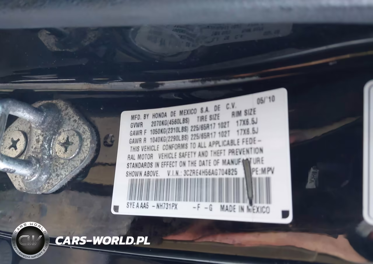 2010 Honda Cr-V Ex VIN:3CZRE4H56AG704825 - 9