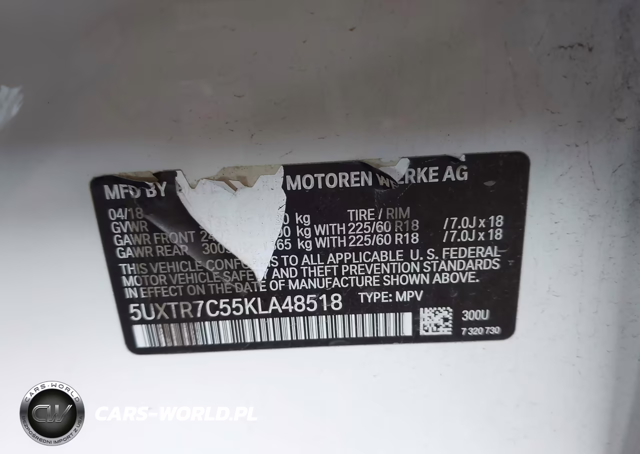 2019 BMW X3 Sdrive30I VIN:5UXTR7C55KLA48518 - 9