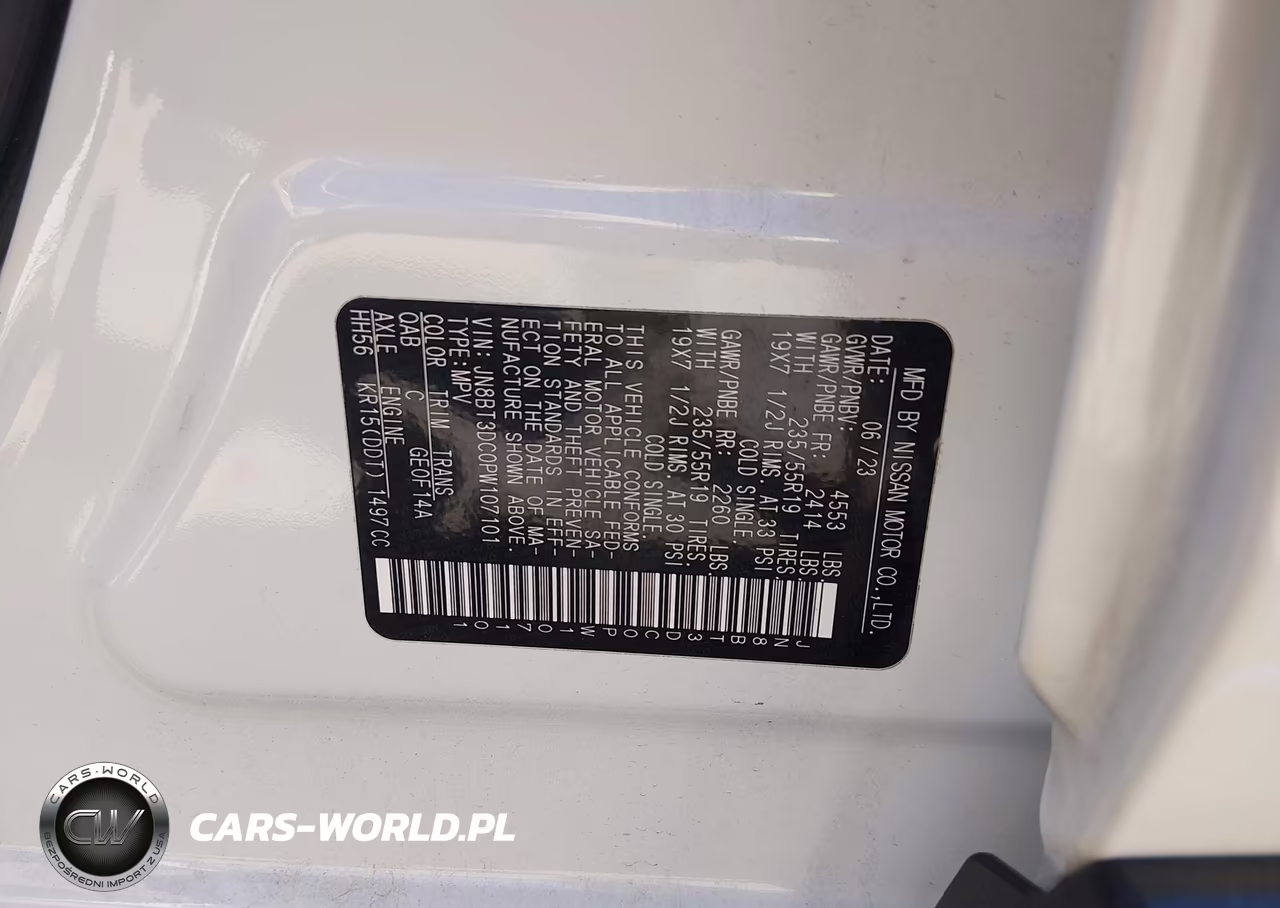 2023 Nissan Rogue Platinum Fwd VIN:JN8BT3DC0PW107101 - 9