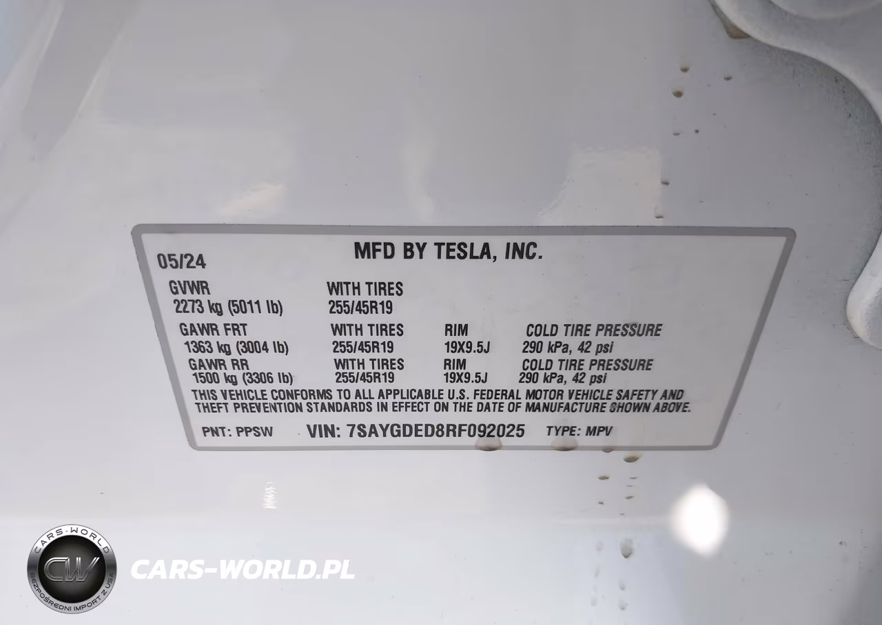 2024 Tesla Model Y Long Range Single Motor Rear-Wheel Drive-Rwd VIN:7SAYGDED8RF092025 - 9