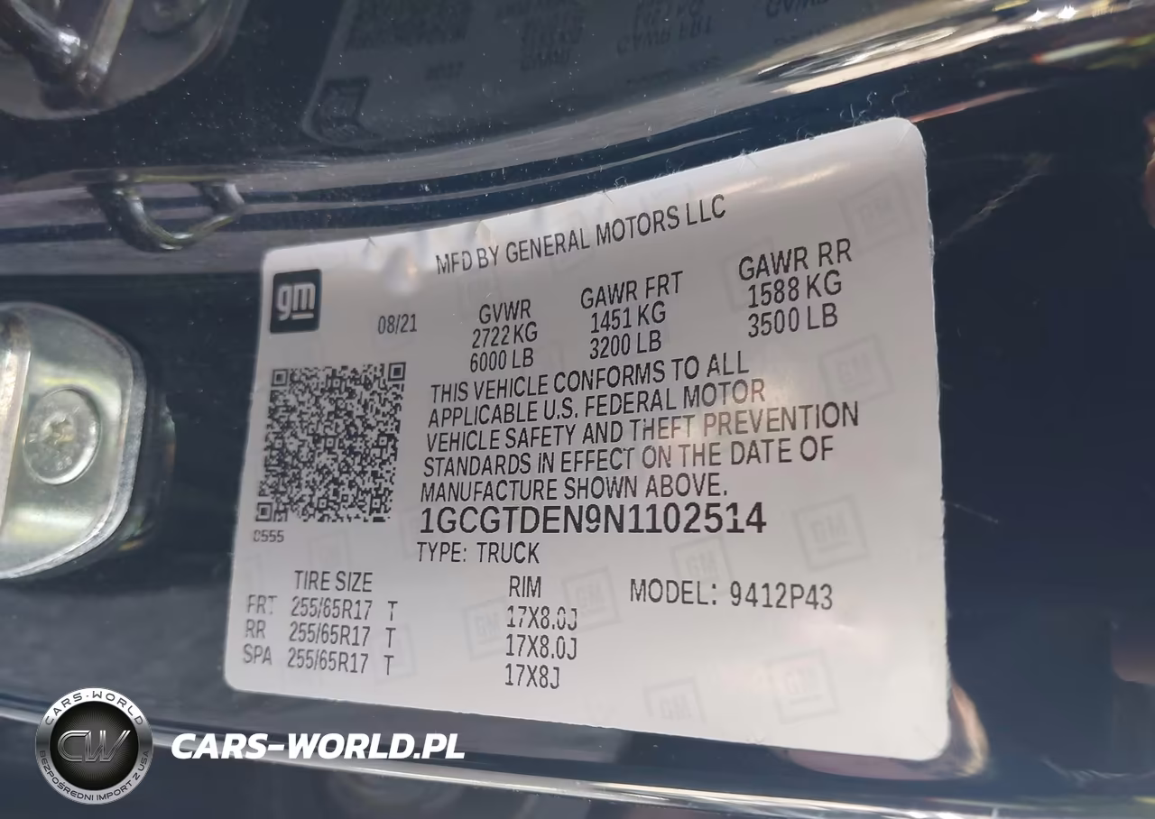 2022 Chevrolet Colorado 4Wd Short Box Z71 VIN:1GCGTDEN9N1102514 - 9