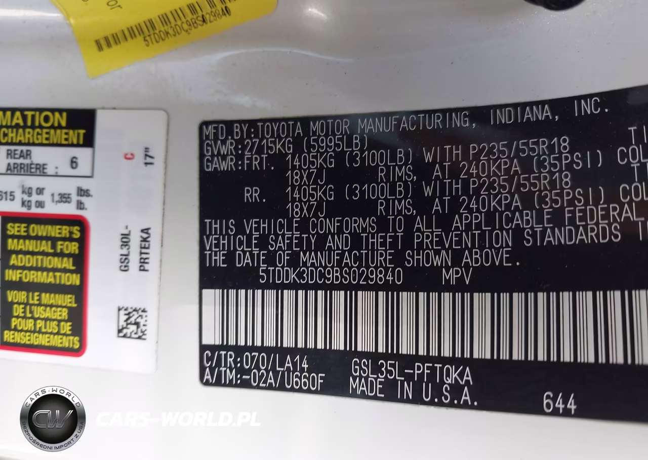 2011 Toyota Sienna Limited VIN:5TDDK3DC9BS029840 - 9