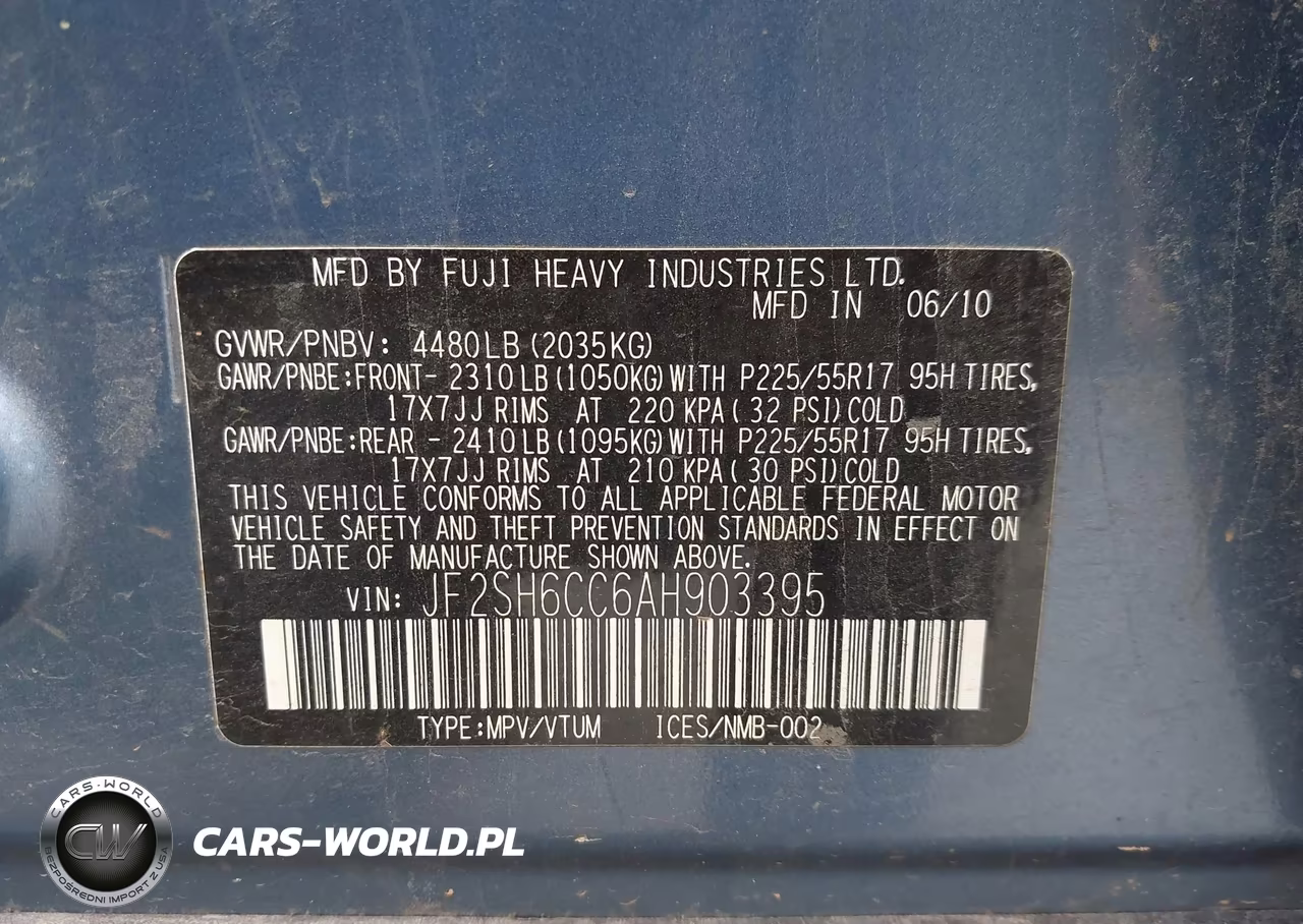 2010 Subaru Forester 2.5X Premium VIN:JF2SH6CC6AH903395 - 9