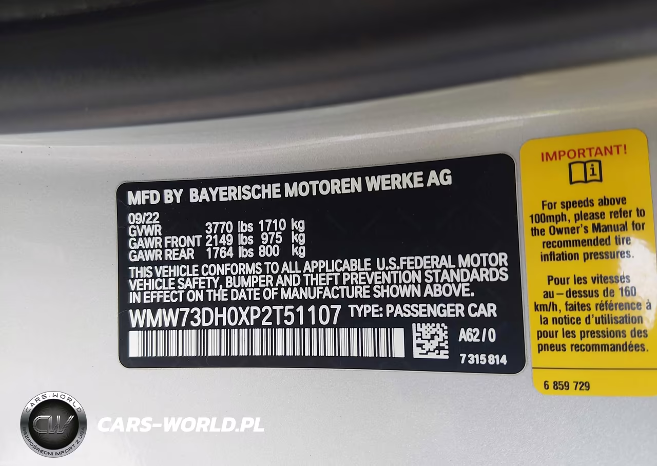 2023 Mini Hardtop John Cooper Works VIN:WMW73DH0XP2T51107 - 9
