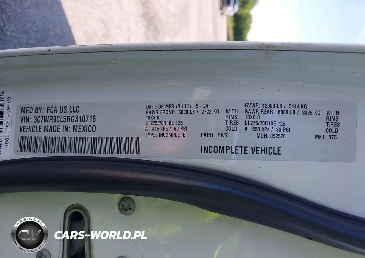 2024 Ram 3500 Chassis Tradesman-Slt-Laramie-Limited VIN:3C7WR9CL5RG310716 - 8