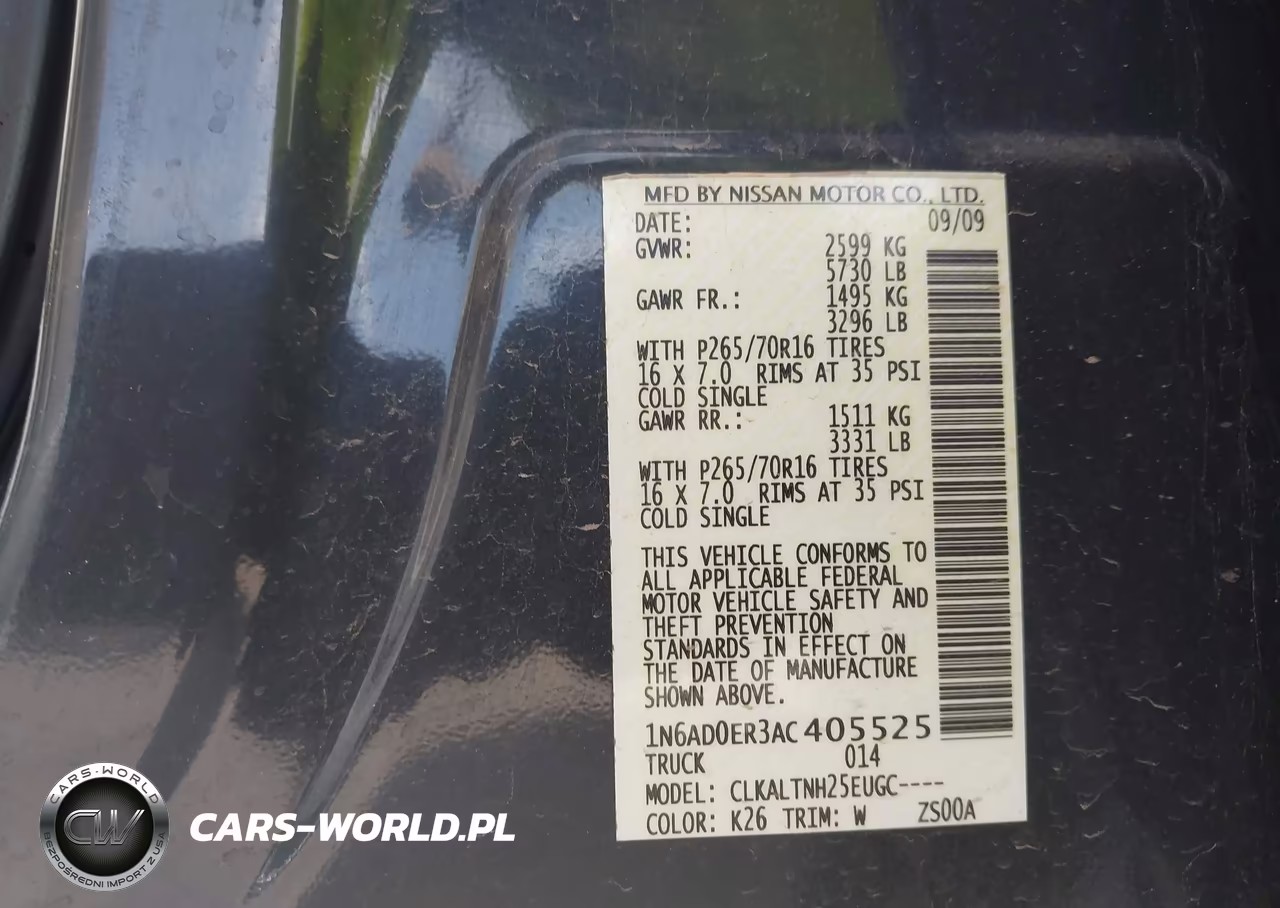 2010 Nissan Frontier Se VIN:1N6AD0ER3AC405525 - 9