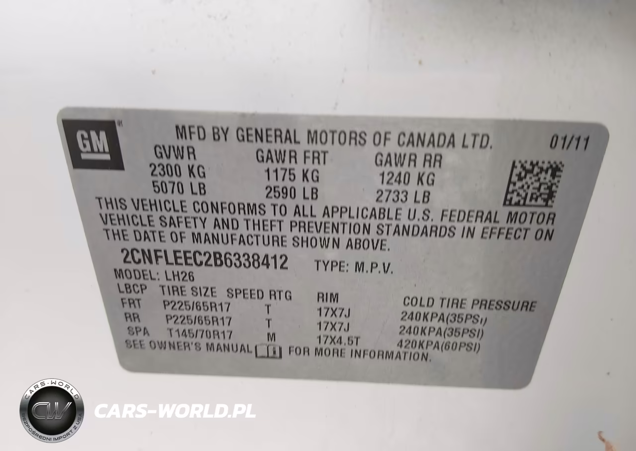 2011 Chevrolet Equinox 1Lt VIN:2CNFLEEC2B6338412 - 9