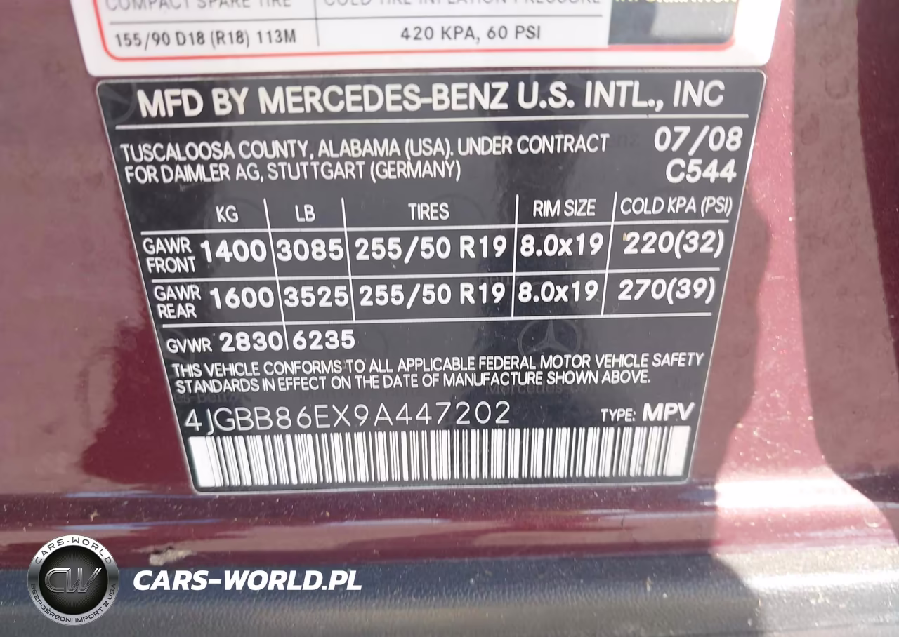 2009 Mercedes-Benz Ml 350 4Matic VIN:4JGBB86EX9A447202 - 9