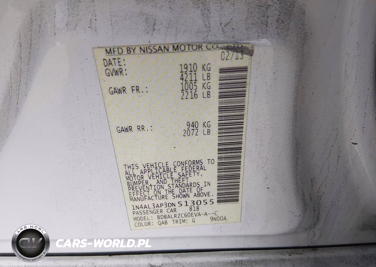 2013 Nissan Altima 2.5 S VIN:1N4AL3AP3DN513055 - 9
