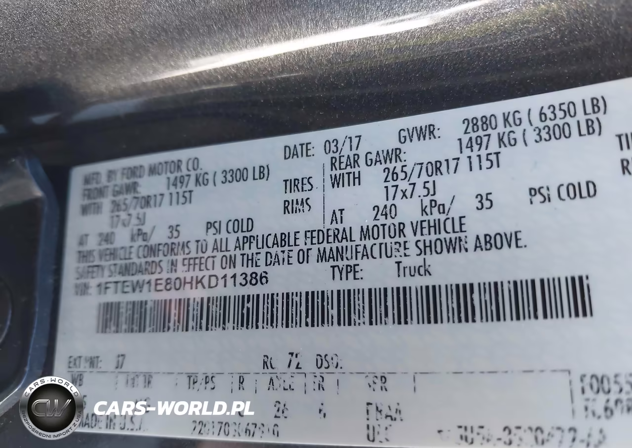 2017 Ford F-150 Xlt VIN:1FTEW1E80HKD11386 - 9