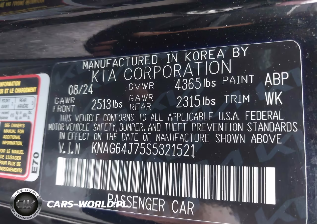 2025 Kia K5 Gt-Line VIN:KNAG64J75S5321521 - 9