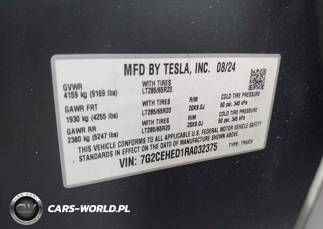 2024 Tesla Cybertruck All-Wheel Drive VIN:7G2CEHED1RA032375 - 9