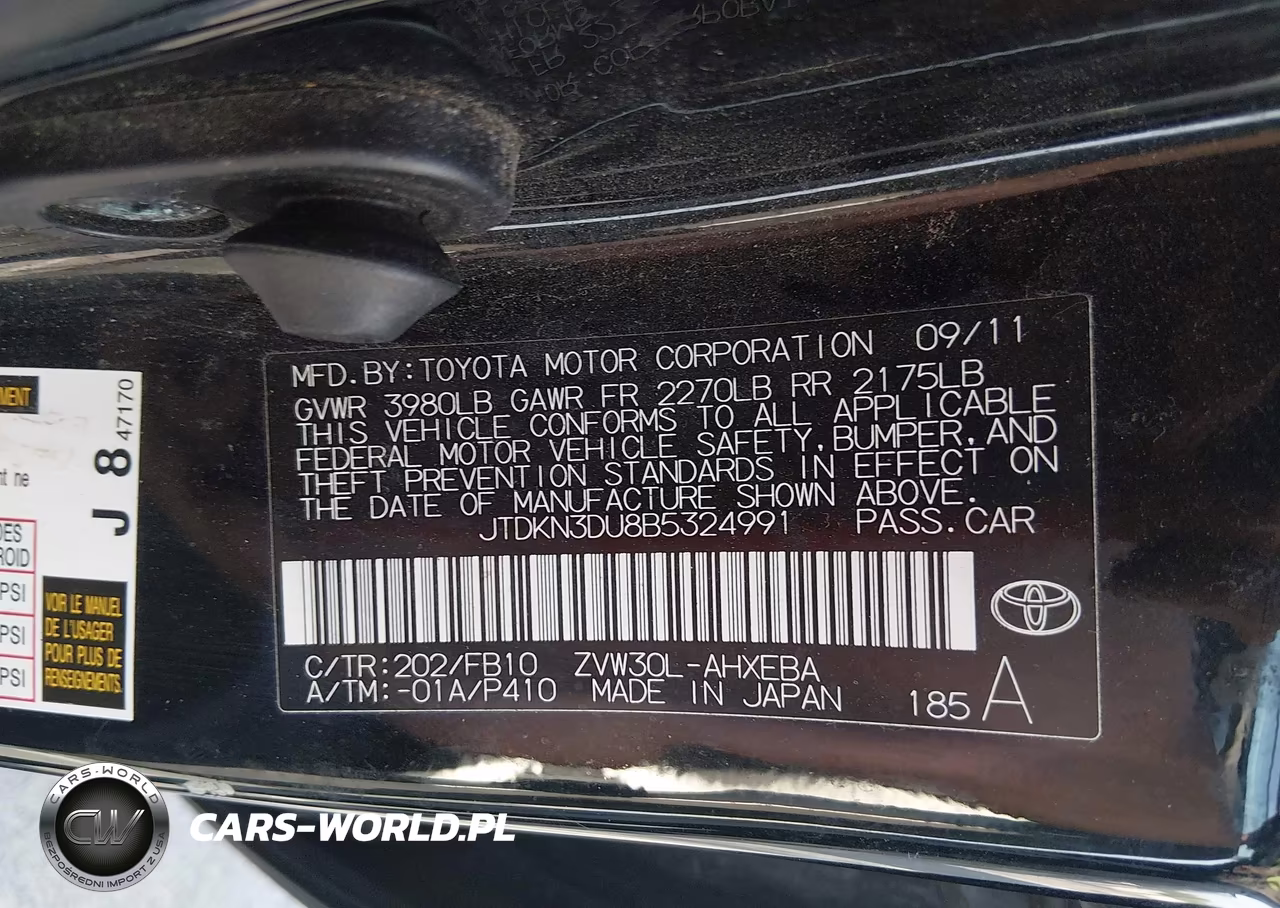 2011 Toyota Prius Three VIN:JTDKN3DU8B5324991 - 9