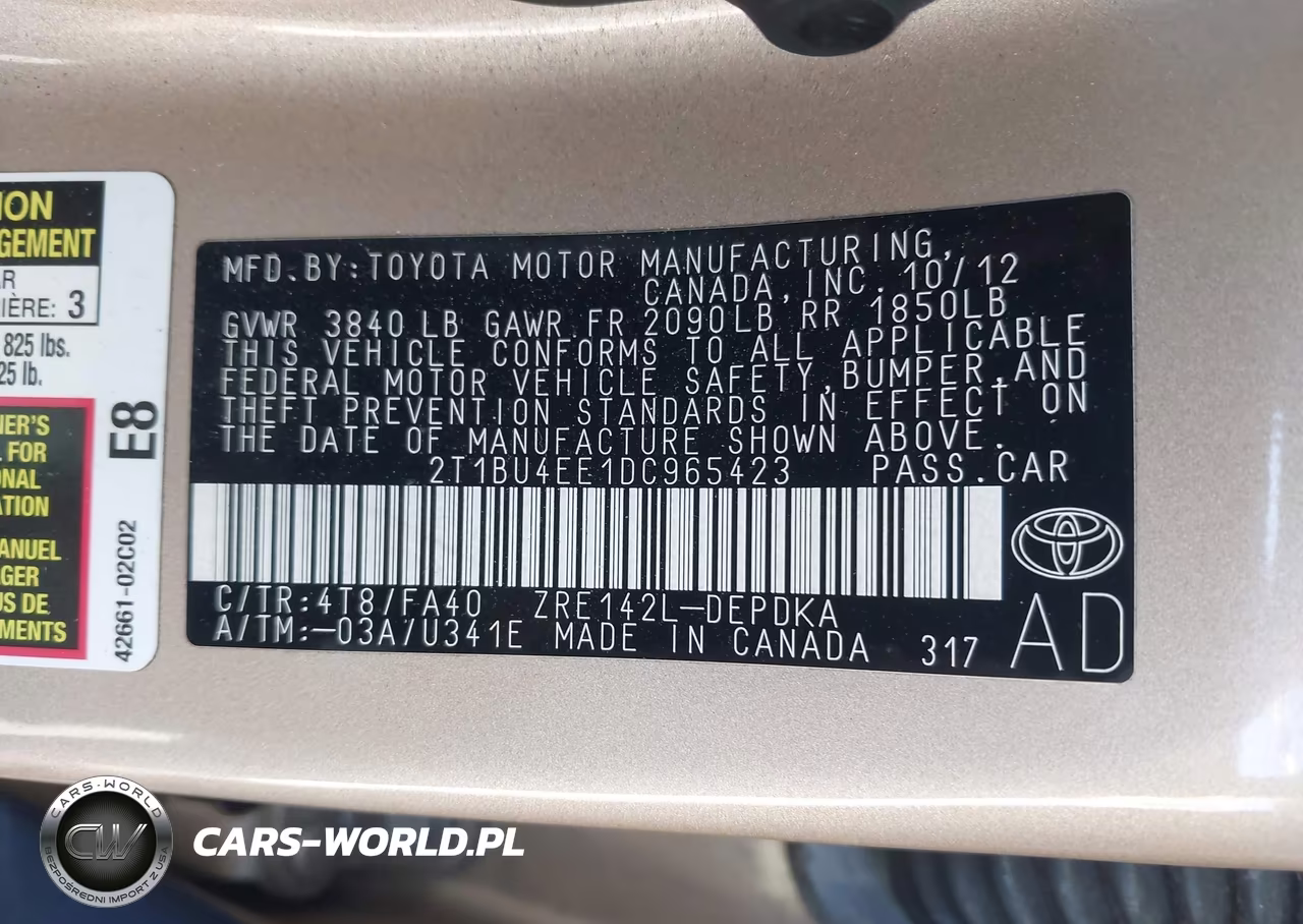 2013 Toyota Corolla L VIN:2T1BU4EE1DC965423 - 9