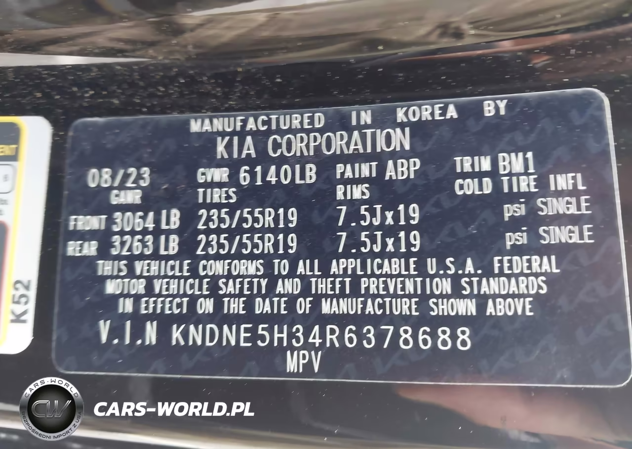 2024 Kia Carnival Mpv Sx VIN:KNDNE5H34R6378688 - 9