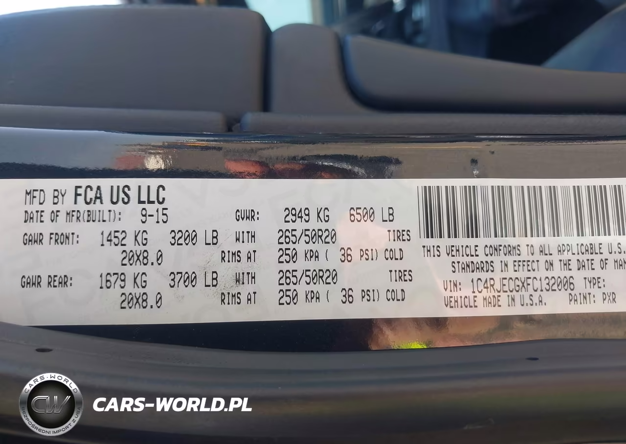 2015 Jeep Grand Cherokee High Altitude VIN:1C4RJECGXFC132006 - 9