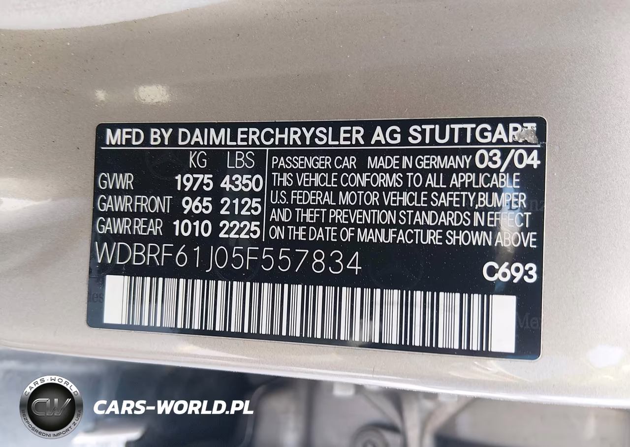 2005 Mercedes-Benz C 240 Luxury VIN:WDBRF61J05F557834 - 9