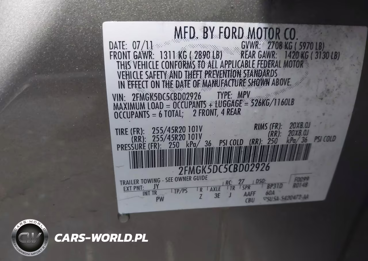 2012 Ford Flex Limited VIN:2FMGK5DC5CBD02926 - 9
