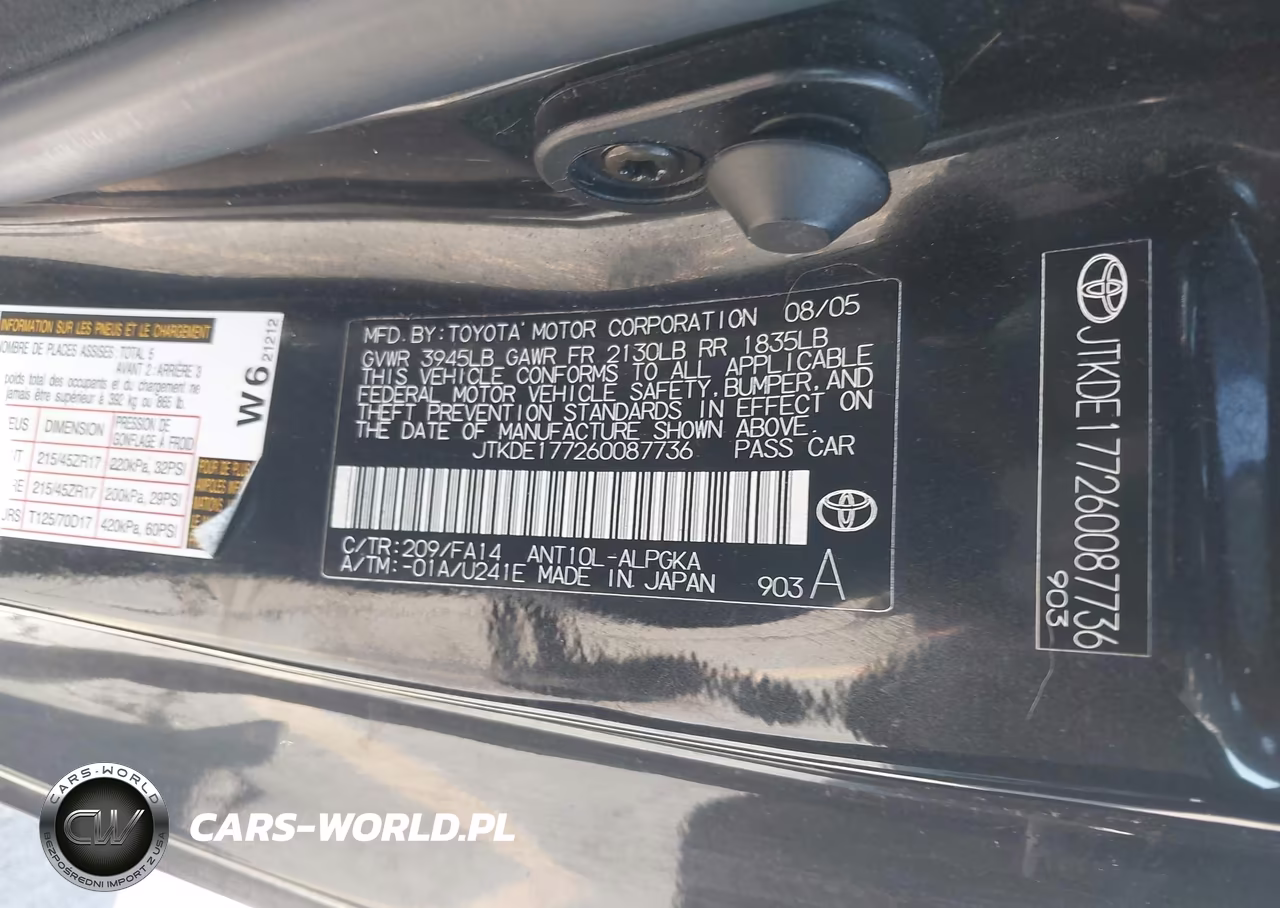 2006 Scion Tc VIN:JTKDE177260087736 - 9