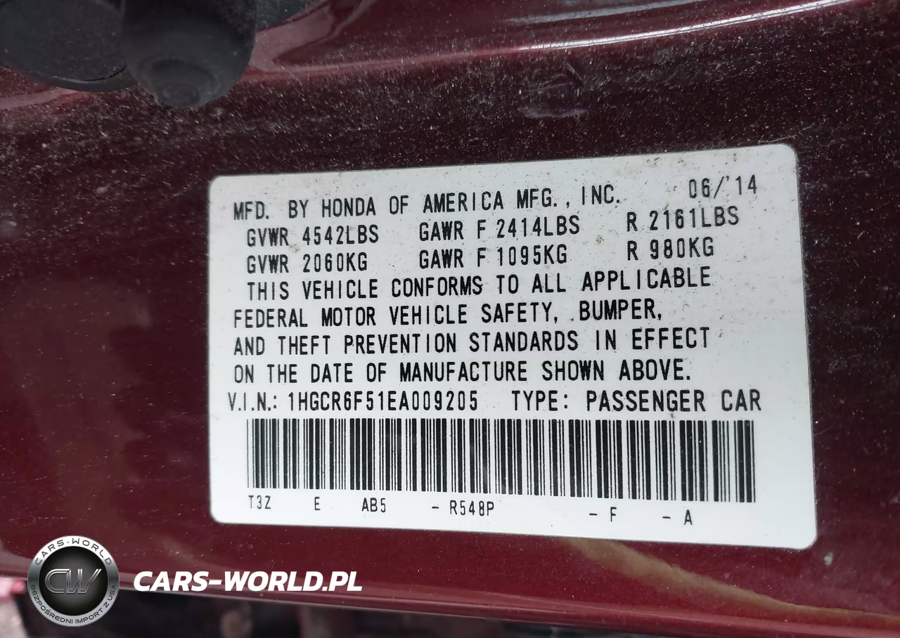 2014 Honda Accord Hybrid Ex-L VIN:1HGCR6F51EA009205 - 9