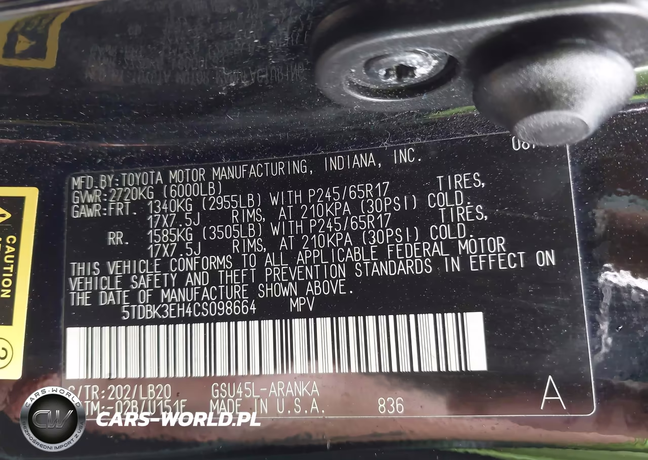 2012 Toyota Highlander Se V6 VIN:5TDBK3EH4CS098664 - 9