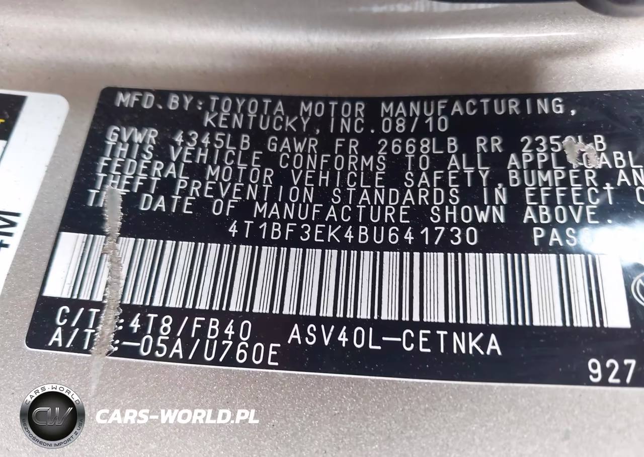 2011 Toyota Camry Le VIN:4T1BF3EK4BU641730 - 9