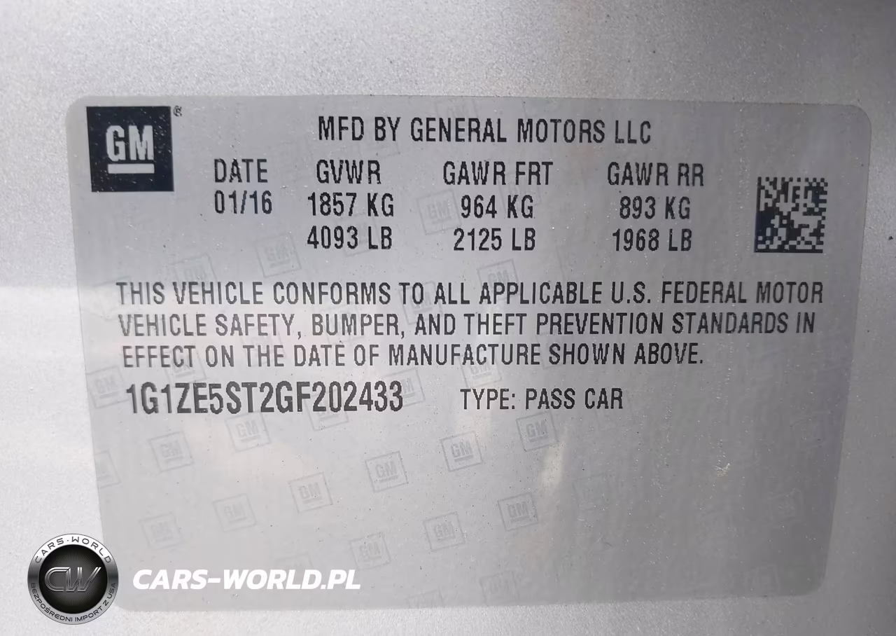 2016 Chevrolet Malibu Lt VIN:1G1ZE5ST2GF202433 - 9