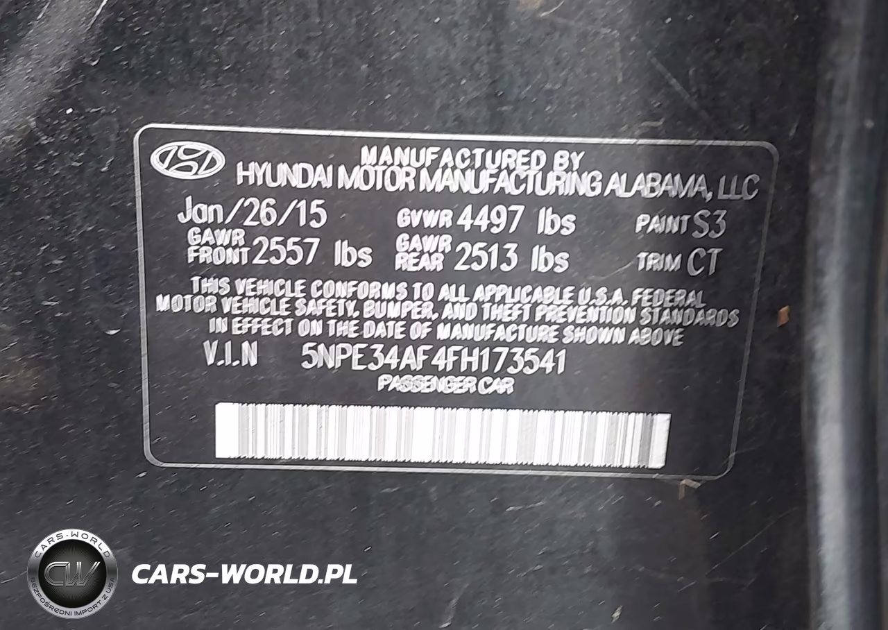2015 Hyundai Sonata Sport VIN:5NPE34AF4FH173541 - 9