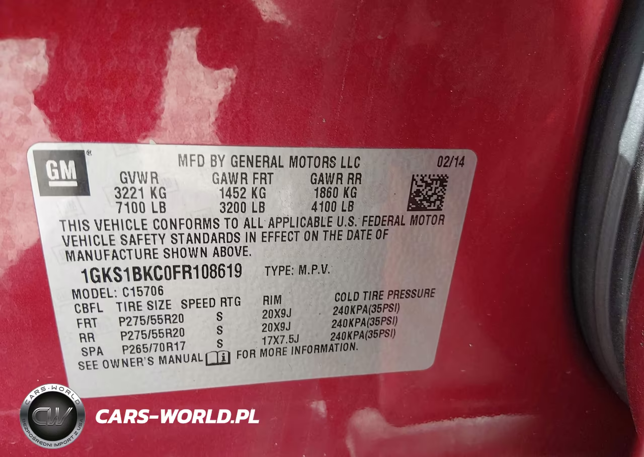 2015 GMC Yukon Slt VIN:1GKS1BKC0FR108619 - 9